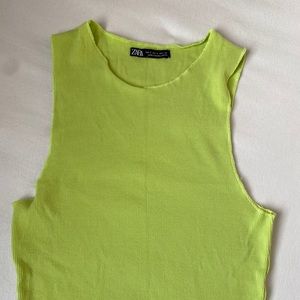 Zara neon crop top